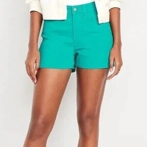 Old Navy High Rise WOW Jean Sorts The Teal World 3" Inseam Womens Size 22
